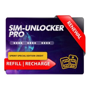 Sim-Unlocker Pro Credit Refill / ReCharge Old Account Exist User 10 Credit pack